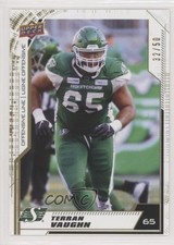 2020 Upper Deck CFL Gold 32/50 Terran Vaughn #158 o1h
