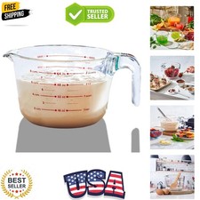 Elegant 8-Cup Glass Measuring Cup - Durable, Dishwasher & Microwave Safe