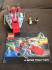 LEGO Star Wars 7134 A-Wing Fighter 2000 1 Figure and Accessories plus Manual
