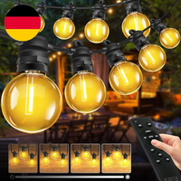 Lichterkette AußEn Strom, 15M G40 GlüHbirnen Balkon Lichterketten Outdoor Mit 25