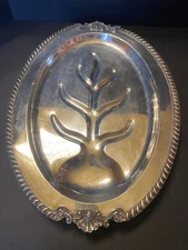 Silver plated Tree Of Life Footed  Meat Platter