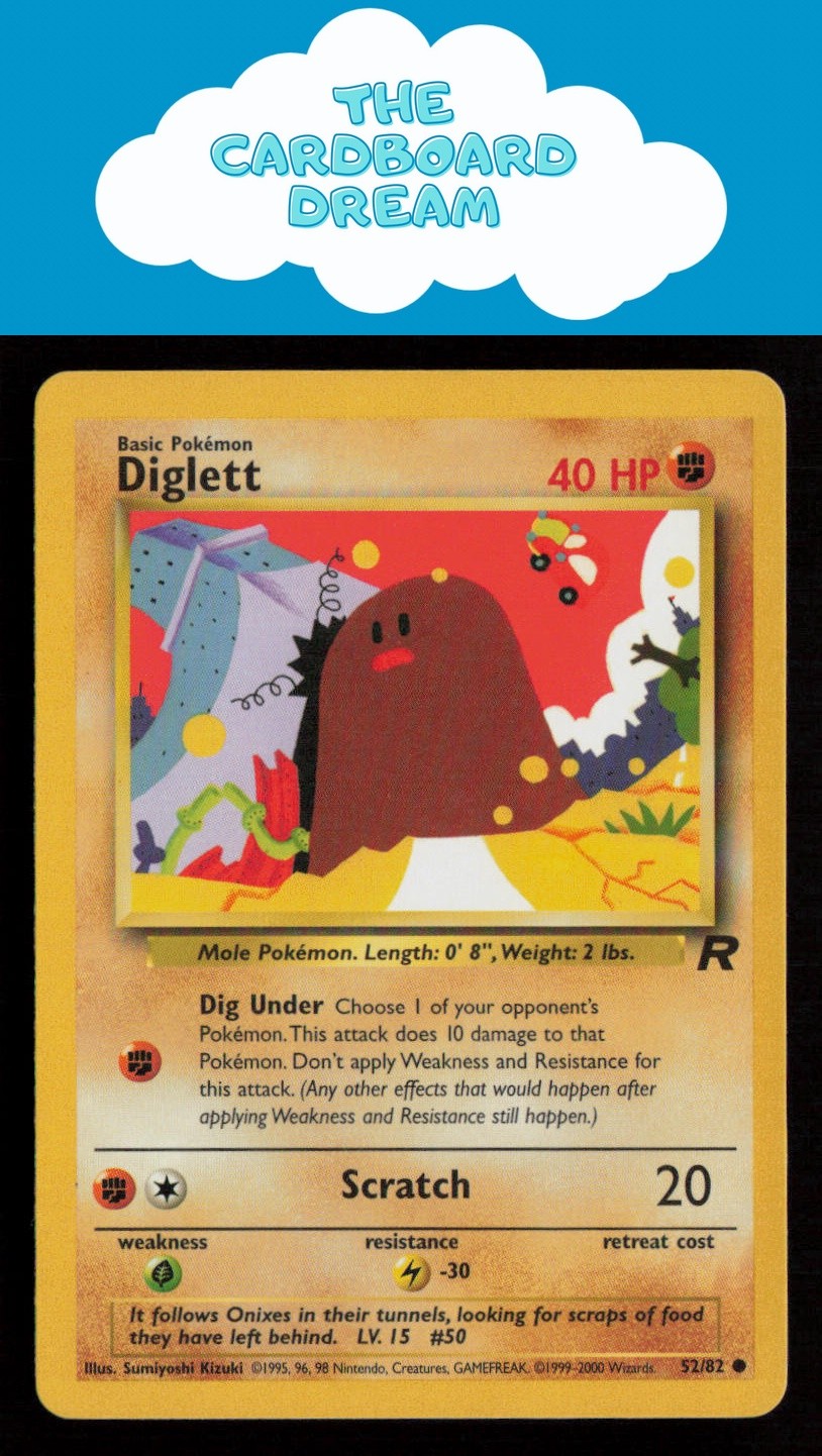 Diglett Base Set #047/102 Common Pokemon Card WotC