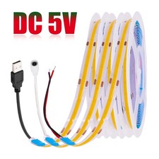 COB LED Strip Light Flexible Tape Lights Home DIY Lighting Warm White 5V