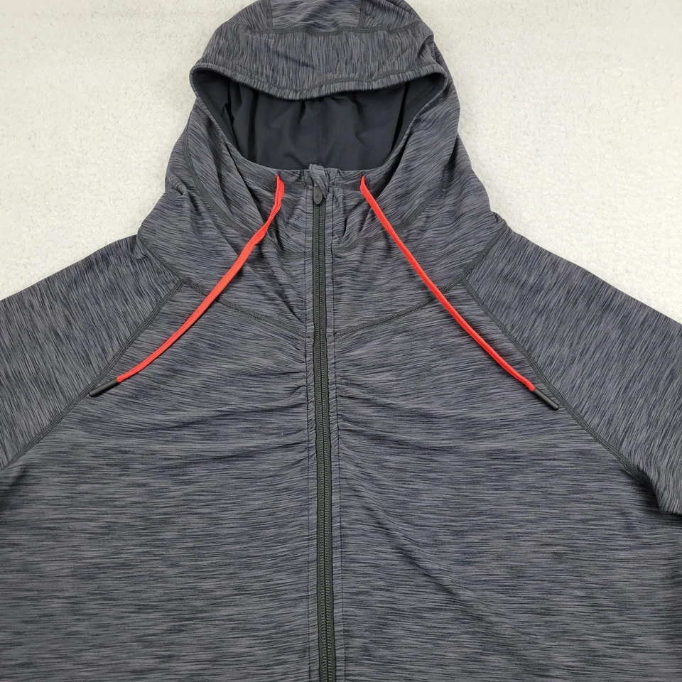prAna Full Zip Hoodie Jacket Womens Large Gray Athletic Stretch Hooded Lined - Image 2 of 4
