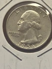 1956 AU SILVER COIN WASHINGTON QUARTER .25 COIN MELT IS 15.91 GREAT CONDITION