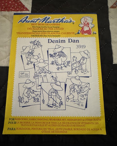Aunt Martha’s Hot Iron Transfer Pattern 3919 Denim Dan Vintage Original