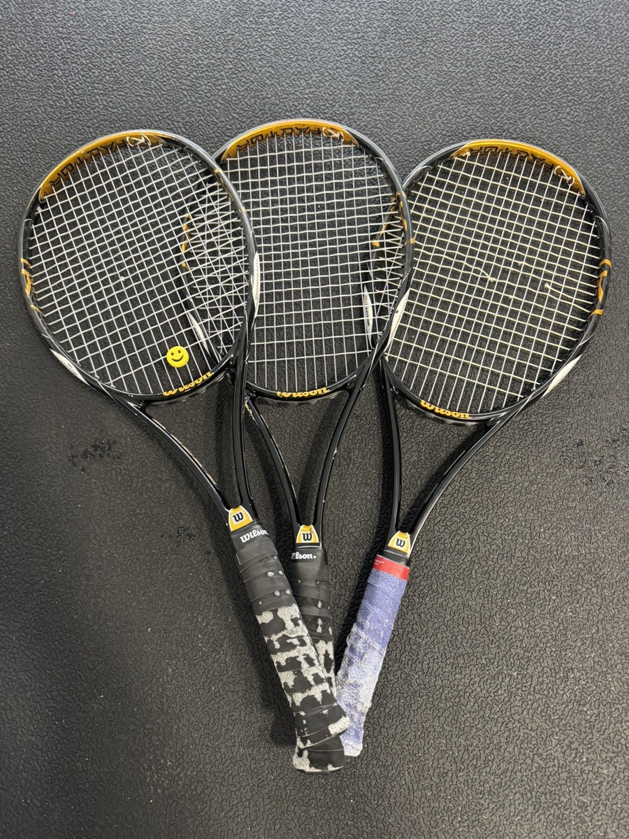 3x Wilson K Factor Blade 98 head Raonic 4 1/2 grip Tennis Racquet