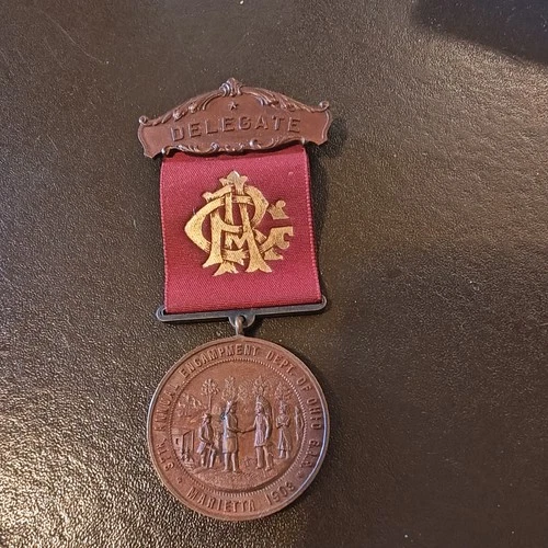 1903 37th GAR ENCAMPMENT CIVIL WAR REUNION MEDAL Marietta Ohio