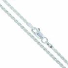 Real Solid Sterling Silver Diamond Cut Rope Chain Mens Boys Bracelet or Necklace
