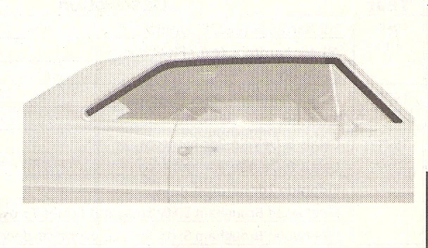 Cadillac Calais 1974-1976, DeVille 2 puertas techo rígido nuevo riel de techo sellos de resistencia a la intemperie Foto 2 de 3