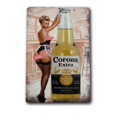 Retro Metall Blechschild Plakette Pin Up Girl Vintage Bier Haus Pub Bar Wanddeko 01 