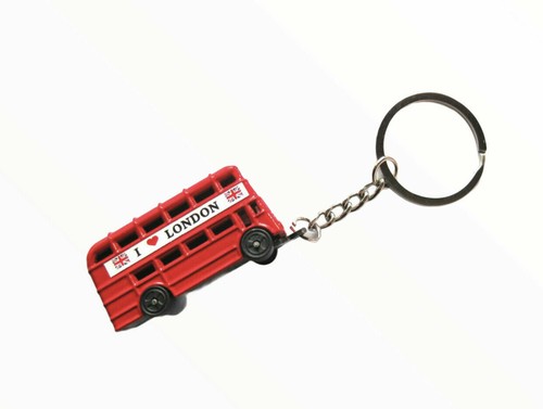 Llavero rojo autobús 3D británico miniatura recuerdos de Londres llavero divino - Imagen 10 de 10