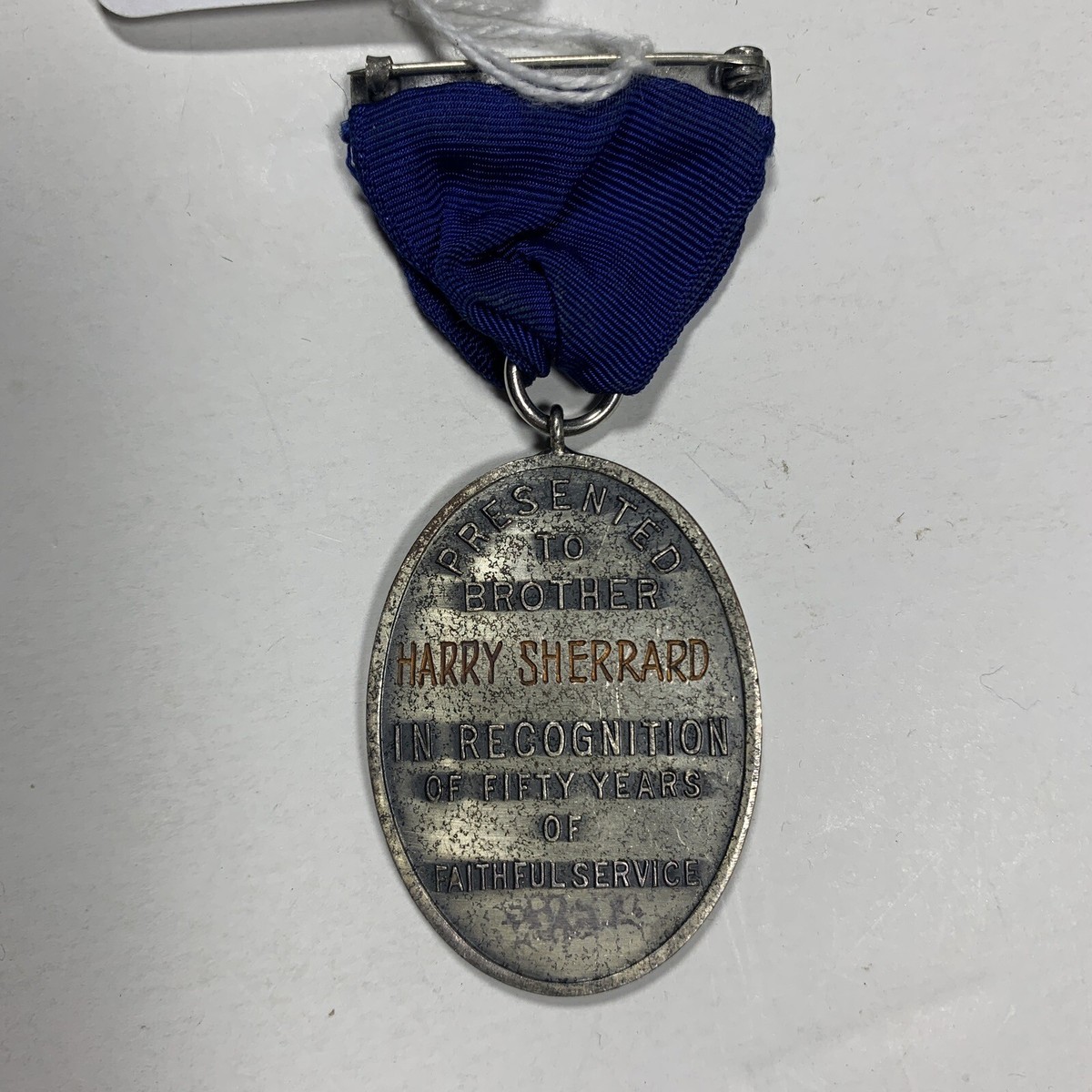 Grand Lodge Ohio Veteran 50 Years Of Service Freemason Pin Ribbon
