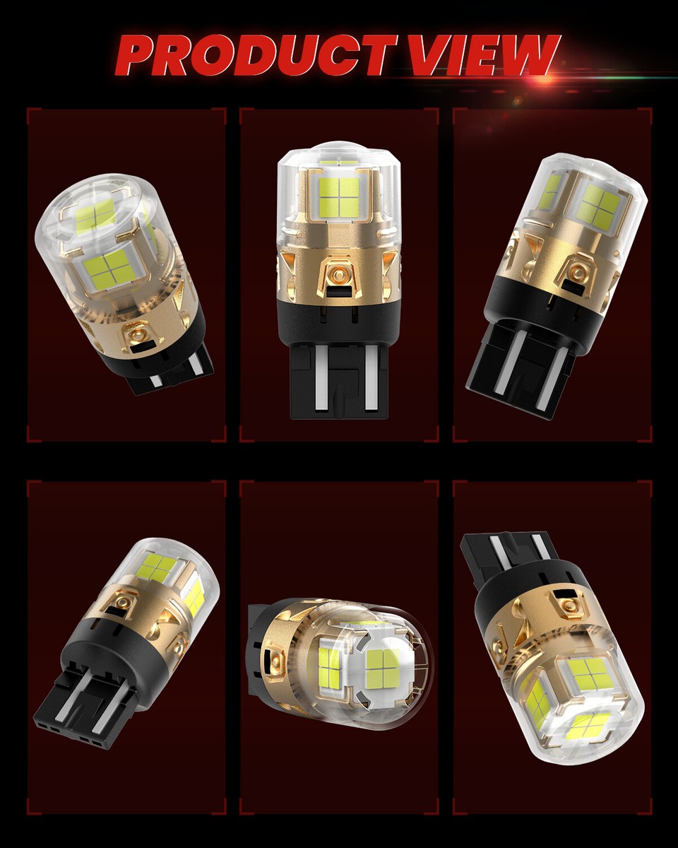 LASFIT 7443 LED Brake Reverse Turn Signal DRL Parking Light Bulb