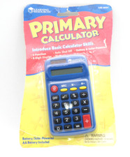 Primary Calculator Learning Resources Solar  Battery Powered LER 0037 NOS