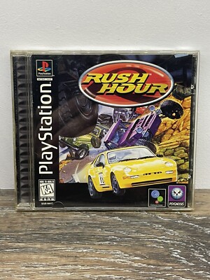 Rush Hour (Sony PlayStation 1, 1997) Tested Manual Missing Pages Black Label