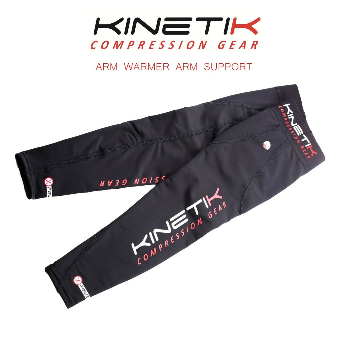 New Kinetik Compression Gear Arm Warmer Black Medium Sports Fast