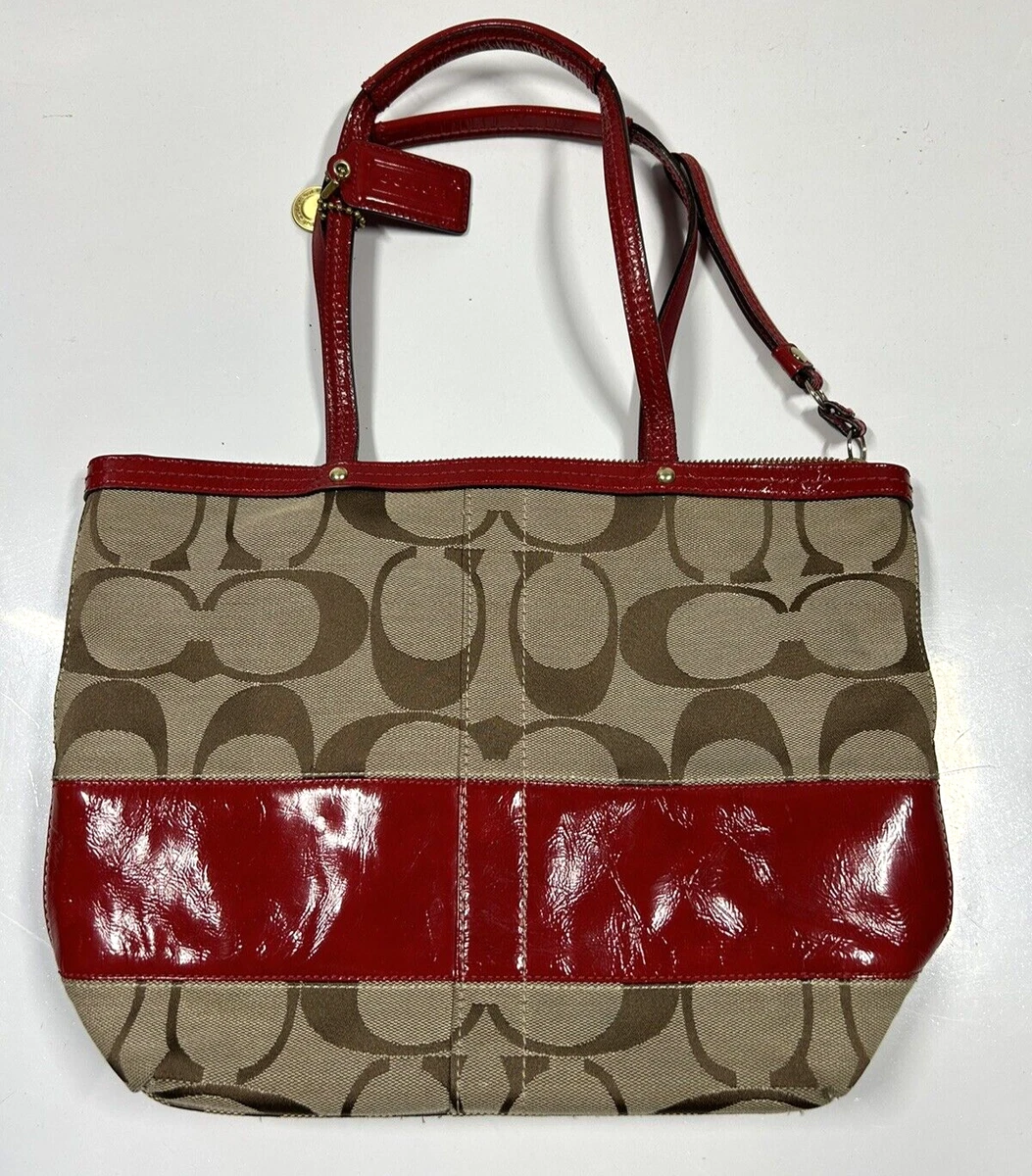 COA Coach C2S-9186 Red Leather Shoulder Bag Purse | eBay