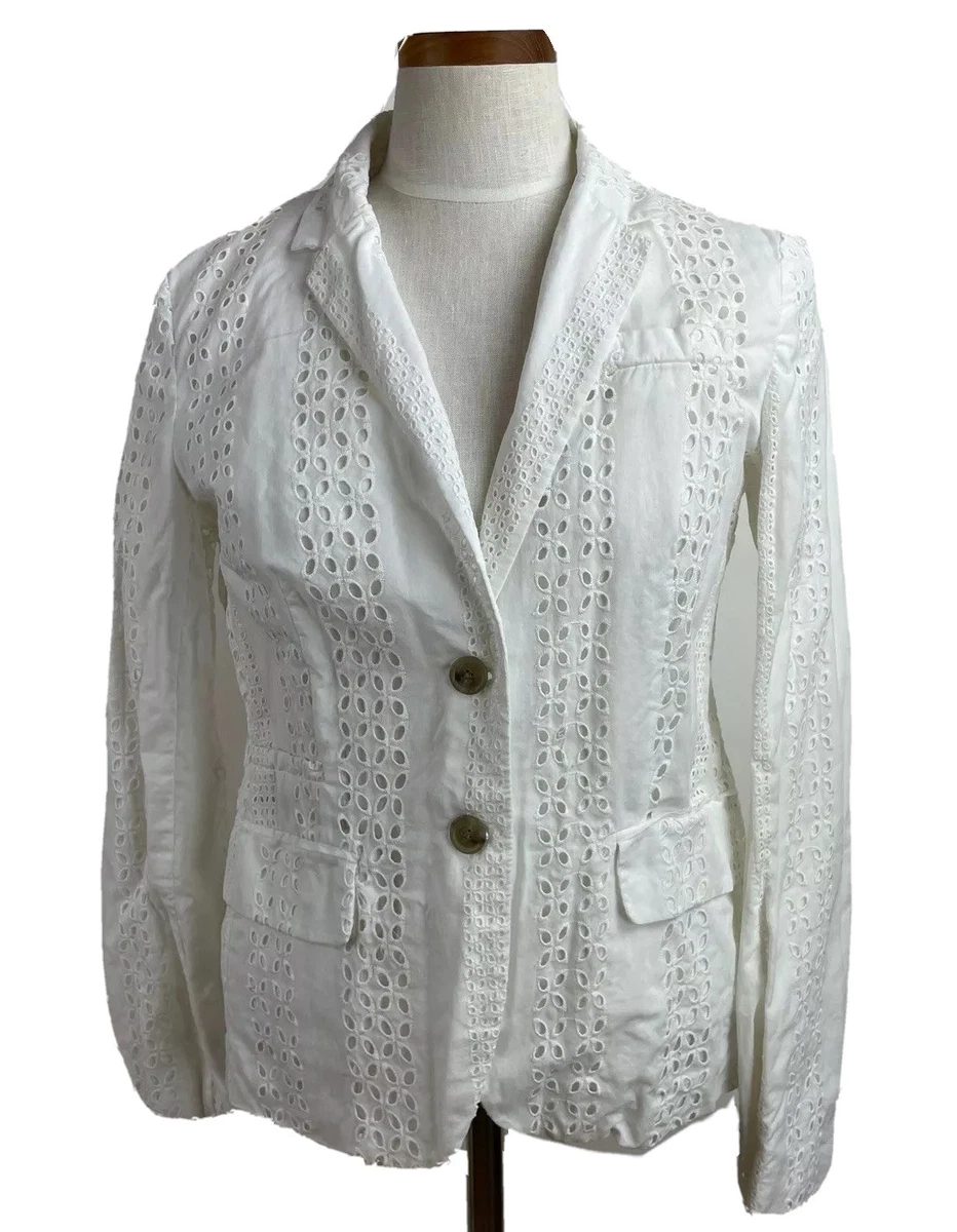 White eyelet clearance jacket