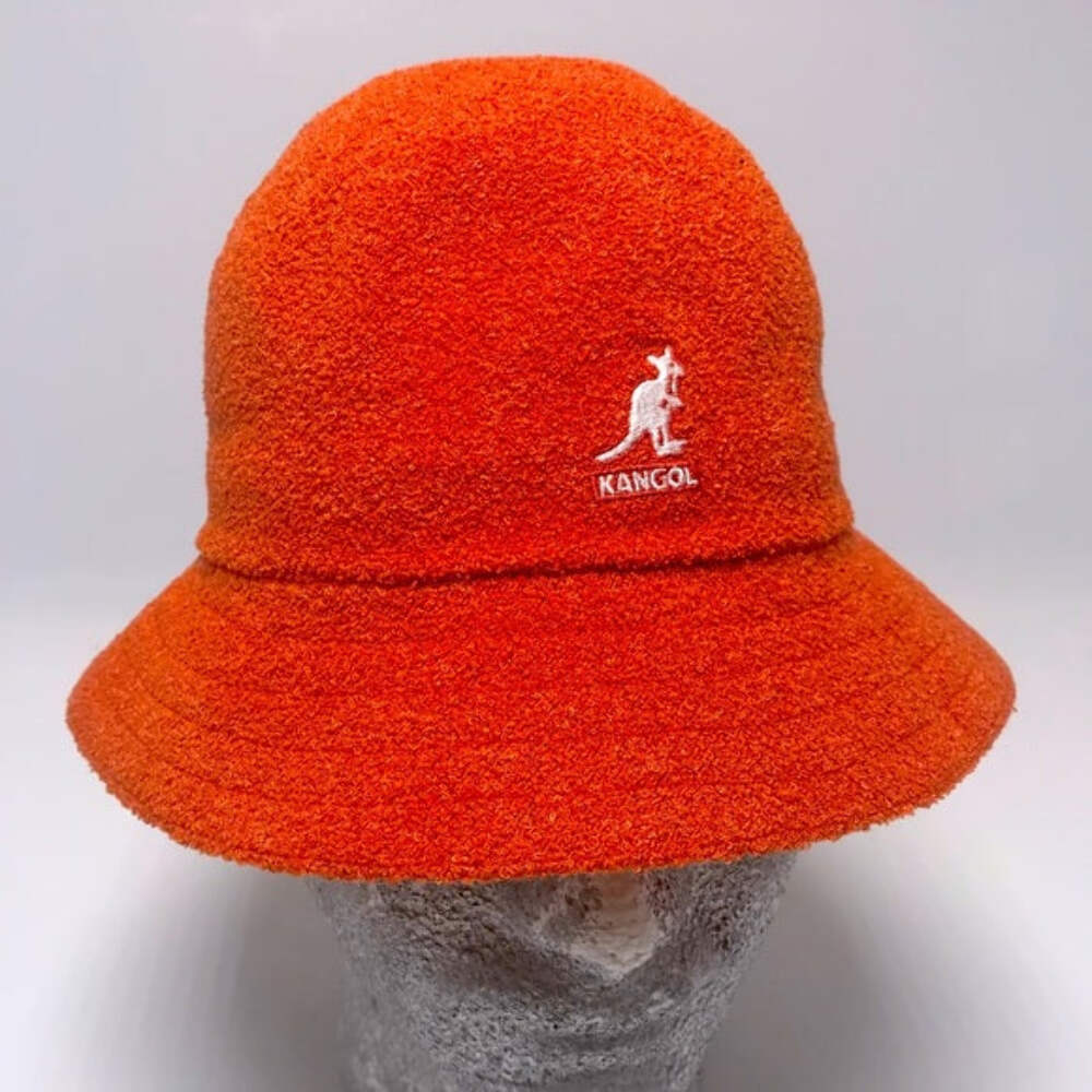 Men's Kangol Orange | White Bermuda Casual Bucket Hat NWT | eBay