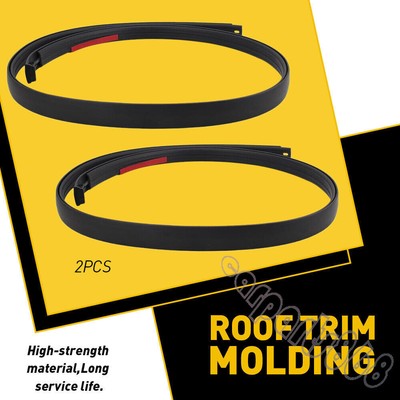 LEFT & RIGHT ROOF DRIP SIDE MOLDING 75552-0C060 FOR TOYOTA 07-21 TUNDRA CREWMAX