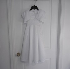 Size 7 First Communion Dress with Bolero Jacket and Veil