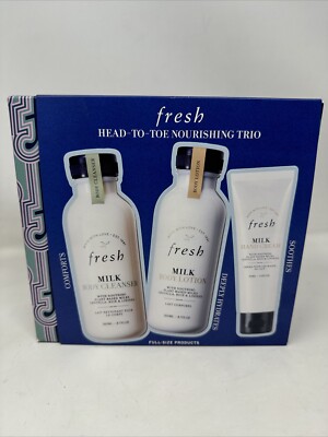 Fresh Milk Body Care Kit for Women 3 Piece Body Cleanser-Body Lotion-Hand Cream