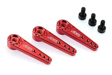 Apex RC Products Red 25T Futaba / Savox Aluminum Servo Horn - 3 Pack #8028