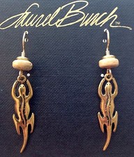 NEW! Laurel Burch SALAMANDER Antiqued Gold Lead Free Pewter Retired Earrings