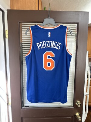 Authentic New York Knicks #6 Kristaps Porzingis 2017 NBA