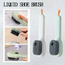 Multi-Functional Shoe Cleaning Brush with Liquid Container Set of Two