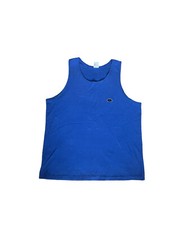Vintage Speedo Tank Top 1998 Blue Speedo Logo Embroidered Made In USA Large
