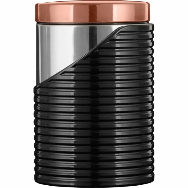 black and rose gold tea coffee sugar