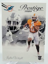 2024 PANINI PRESTIGE JAYLEN WRIGHT ROOKIE FOOTBALL CARD DOLPHINS TENNESSEE NFL