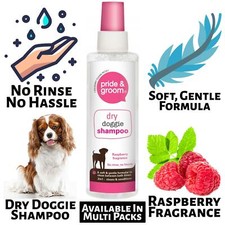 Pride & Groom Raspberry Scented Dry Dog Shampoo 200ml