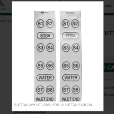 BUTTON LAYOUT LABEL FOR 10 BUTTON BARGUN # 808-0055-SP | eBay