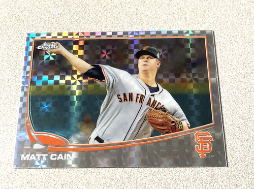 Matt Cain [Xfractor] #8 2013 Topps Chrome card