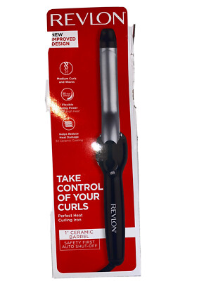 Revlon Perfect Heat Curling Iron 1'' Ceramic 30 Heat Setting RV051 NEW Open Box