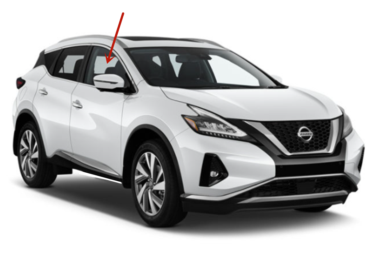 MURANOガラス Fits 2015-2024 Nissan Murano Passenger Right Front Door Window
