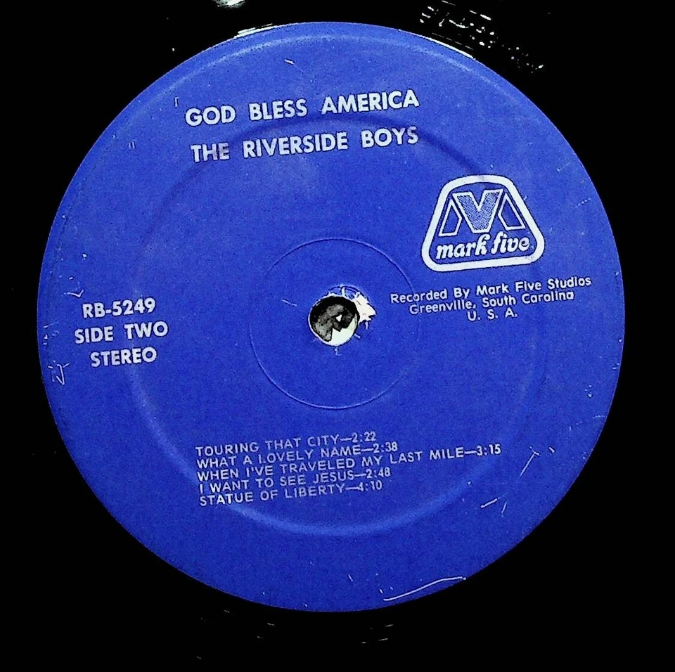 Lockhart SC Riverside Boys God Bless America Gospel Christian Vinyl LP Record - Image 4 of 4