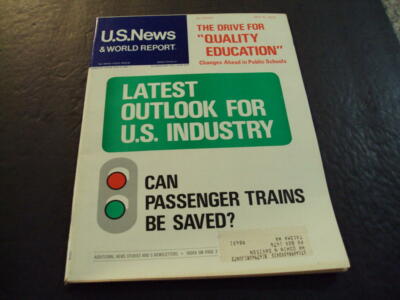 US News World Report May 8 1972 U.S. Industry, Passenger Trains ID:53857