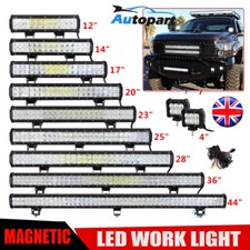 Dual-Rows Offroad LED Work Light Bar 12/15/18/20/23/25/28/36/44 Inch Car 4x4 12V