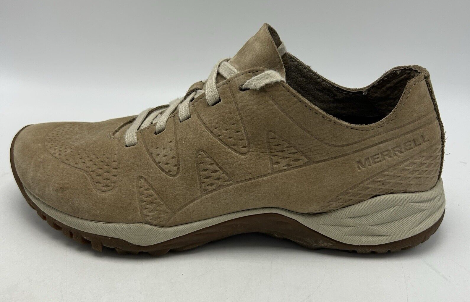 Merrell Sneakers Donna 9 Sirene Guidate Lacci Pelle Beige Impugnatura a Scelta J98962