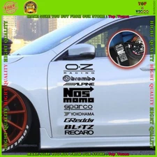 Racing Door Decals Set Car Reflective Sticker Kit Waterproof Deco Vinyl Sticker