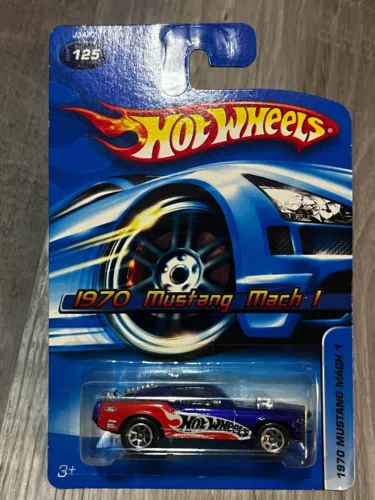 2006 Hot🔥 Wheels / 1970 Mustang Mach 2 In Blue w/ HW Graphic ( Sp7). #125