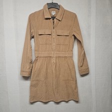 J. Crew Zip-front cinched dress in corduroy Brown Size 6