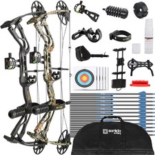Tiro con l'arco composto arco borsa frecce set 0-60 libbre vista regolabile adulto caccia bersaglio
