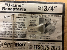 Appleton EFS175-2023, Expl. Proof U-Line Receptacle, NEW in the Box NOS, 4 Total