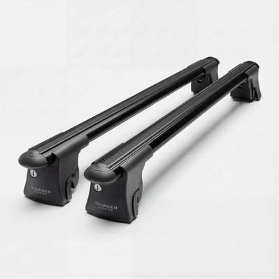 Universal Fitment Roof Racks Cross Bars Carrier Black 48'' Aluminum New TRIO II