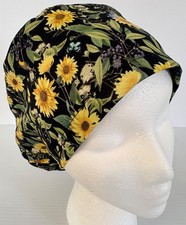 Floral Adjustable Medical Slim Lid Surgery Hat Euro Scrub Cap